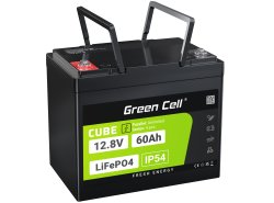 Green Cell CUBE LiFePO4 Batteri 60Ah 12.8V 768Wh Lithium-Jern-Phosphate til Autocampere, Elektriske både, Campingvogne