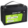 Green Cell CUBE LiFePO4 Batteri 100Ah 12.8V 1280Wh Lithium-Jern-Phosphate til Autocamper, Sejlbåde, Solcelleanlæg, Campingvogne