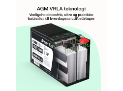 Green Cell CUBE AGM IP54 batteri AGM GEL 6V 4,5Ah blybatteri Green Cell vedligeholdelsesfrit til kasseapparater og vægte