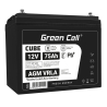 Green Cell CUBE AGM IP54 batteri AGM GEL 12V 75Ah blybatteri Green Cell vedligeholdelsesfrit til elmotor og autocamper