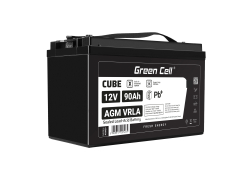 Green Cell CUBE AGM IP54 batteri AGM GEL 12V 55Ah blybatteri Green Cell vedligeholdelsesfri til både og joller