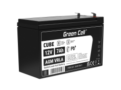 AGM GEL batteri 12V 7Ah blybatteri Green Cell vedligeholdelsesfrit til UPS og nødsystemer