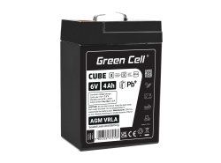 Green Cell CUBE AGM IP54 batteri AGM GEL 6V 4Ah blybatteri vedligeholdelsesfri til traktor og bil