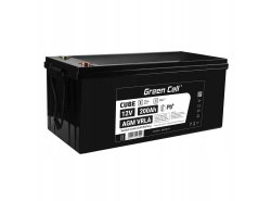 Green Cell AGM VRLA 12V 200Ah vedligeholdelsesfri batteri til campingvogn, solcelleanlæg, solpaneler, både.