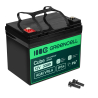 Green Cell Cube AGM VRLA IP54 12V 33Ah vedligeholdelsesfri batteri til plæneklipper, scooter, båd, kørestol