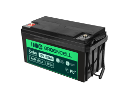 Green Cell Cube AGM VRLA IP54 12V 65Ah vedligeholdelsesfri batteri til plæneklipper, scooter, båd, kørestol