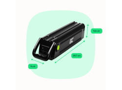 GC Silverfish batteri til Ebike elcykel med lader 24V 11,6Ah 280Wh XLR 3 pin, i.t Prophete, Mifa. Polsk produktion.