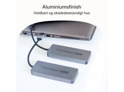 Adapter Basic HUB Greencell USB-C 4in1 (4×USB-A 3.0) – hurtig transfer op til 5 Gb/s, aluminiumsgehus