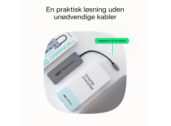 Adapter Basic HUB Greencell USB-C 4in1 (4×USB-A 3.0) – hurtig transfer op til 5 Gb/s, aluminiumsgehus