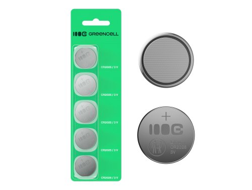 5x lithiumbatteri CR2025 CR 2025 3V 160mAh Greencell knapcelle Blister