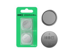 Greencell Blister 2x lithiumbatteri CR2032 3V 220mAh knapbatteri til nøgle, ur, fjernbetjening, vægt