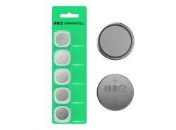 5x lithiumbatteri CR1620 CR 1620 3V 70mAh Greencell knapcelle Blister