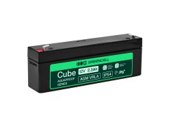 Greencell AGM VRLA 12V 2.5Ah vedligeholdelsesfri batteri til kasseapparater, legetøj, kameraer (178x36x66mm)