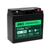Greencell AGM VRLA 12V 18Ah vedligeholdelsesfri batteri til kasseapparat, legetøj, kamera (181x77x167mm)