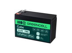 Green Cell CUBE LiFePO4 Batteri 7Ah 12.8V 89.6Wh Lithium-Jern-Phosphate til UPS, Alarm Legetøj, CCTV Telekom, Elektrisk legetøj