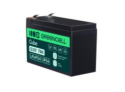 Green Cell CUBE LiFePO4 Batteri 7Ah 12.8V 89.6Wh Lithium-Jern-Phosphate til UPS, Alarm Legetøj, CCTV Telekom, Elektrisk legetøj