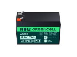Green Cell CUBE LiFePO4 Batteri 7Ah 12.8V 89.6Wh Lithium-Jern-Phosphate til UPS, Alarm Legetøj, CCTV Telekom, Elektrisk legetøj