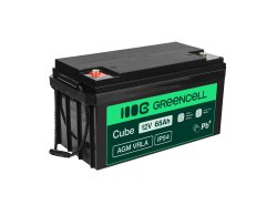 AGM GEL batteri 12V 65Ah blybatteri Green Cell vedligeholdelsesfrit til både og gaffeltrucks