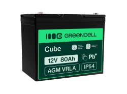 Green Cell® AGM batteri 12V 80Ah VRLA vedligeholdelsesfrit bly-syre batteri til yacht sejlbåd solcamper mobilhomes vindenergi