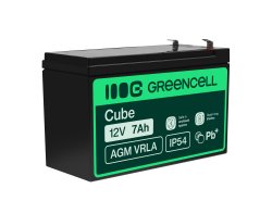 AGM GEL batteri 12V 7Ah blybatteri Green Cell vedligeholdelsesfrit til UPS og nødsystemer
