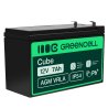 AGM GEL batteri 12V 7Ah blybatteri Green Cell vedligeholdelsesfrit til UPS og nødsystemer