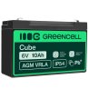 AGM GEL batteri 6V 10Ah blybatteri Green Cell vedligeholdelsesfri til biler og elbiler