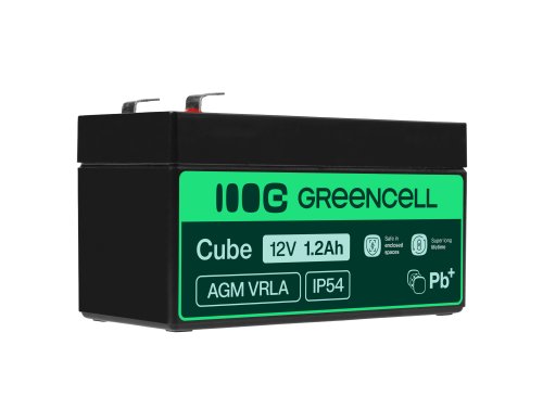 AGM GEL batteri 12V 1.2Ah blybatteri Green Cell vedligeholdelsesfrit til elbiler og scootere