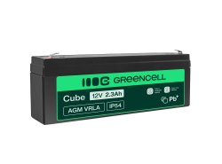 AGM GEL batteri 12V 2.3Ah blybatteri Green Cell vedligeholdelsesfri til tyngdekraft og alarm
