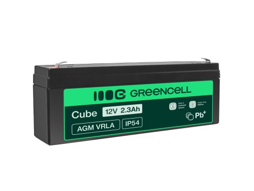 AGM GEL batteri 12V 2.3Ah blybatteri Green Cell vedligeholdelsesfri til tyngdekraft og alarm