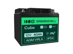 AGM GEL batteri 12V 40Ah blybatteri Green Cell vedligeholdelsesfri til cykel og traktor