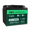 AGM GEL batteri 12V 44Ah blybatteri Green Cell vedligeholdelsesfrit til solcelleanlæg og kørestole