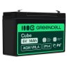 AGM GEL batteri 6V 14Ah blybatteri Green Cell vedligeholdelsesfri til vedligeholdelsesfri til alarm og belysning