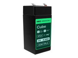 AGM GEL batteri 4V 4,5Ah blybatteri Green Cell Vedligeholdelsesfri til strømforsyning af legetøj og lommelygter