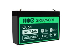 AGM GEL batteri 6V 7.2Ah blybatteri Green Cell vedligeholdelsesfrit til plæneklippere og traktorer