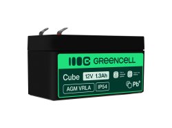 AGM GEL batteri 12V 1.3Ah blybatteri Green Cell vedligeholdelsesfrit til elbiler og scootere