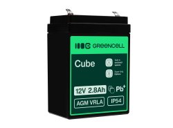 AGM GEL batteri 12V 2.8Ah blybatteri Green Cell vedligeholdelsesfri til tyngdekraft og alarm