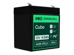 AGM GEL batteri 12V 4,5Ah blybatteri Green Cell vedligeholdelsesfrit til legetøj og lommelygter