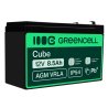 AGM GEL batteri 12V 8,5 Ah blybatteri Green Cell vedligeholdelsesfrit til UPS og overvågning