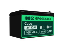 AGM GEL batteri 12V 10Ah blybatteri Green Cell vedligeholdelsesfrit til solceller og ekkolod