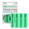 4x genopladelige Batterier AA R6 2600mAh Ni-MH foropladede Akkumulator Green Cell