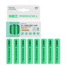 8x genopladelige Batterier AAA R3 950mAh Ni-MH foropladede Akkumulator Green Cell
