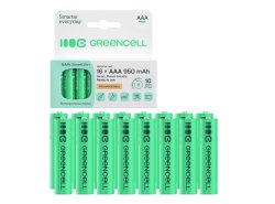 16x genopladelige Batterier AAA R3 950mAh Ni-MH foropladede Akkumulator Green Cell
