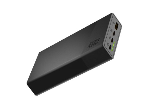 Green Cell PowerPlay20s Hvid Powerbank 20000mAh 22.5W PD USB C med hurtig opladning til iPhone 15 14 13 12 11 X, Galaxy S23 S24