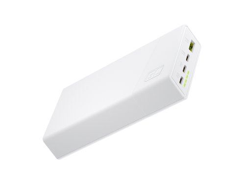 Green Cell PowerPlay20s Hvid Powerbank 20000mAh 22.5W PD USB C med hurtig opladning til iPhone 15 14 13 12 11 X, Galaxy S23 S24